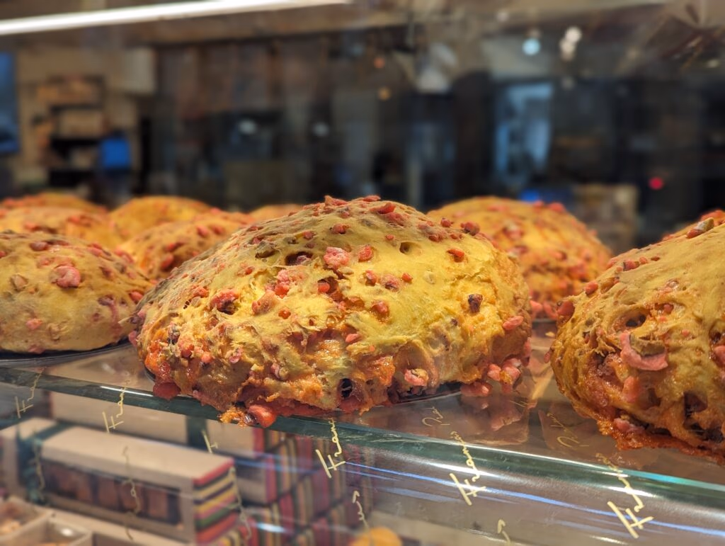la praluline dans la vitrine